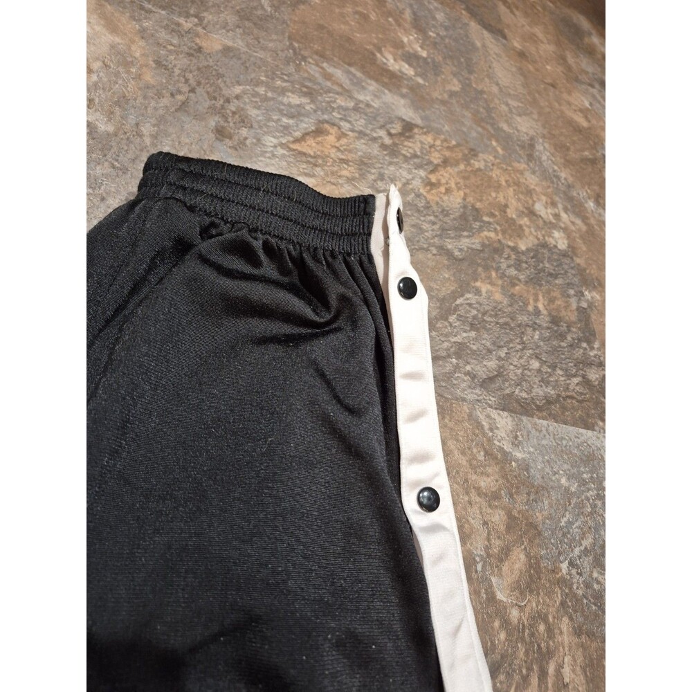 Vintage 90s/00s Athletic Works Black And White Snap Up Track Sports Pants Large - Picture 13 of 16